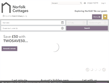 Tablet Screenshot of norfolkcottages.co.uk